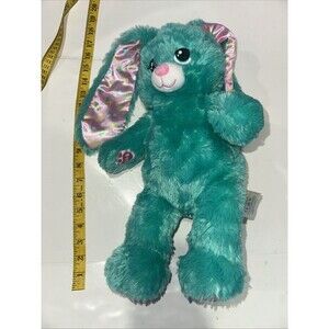 Build A Bear BEACH BUNNY Summer Ocean Vibes Teal Plush Stuffed Animal Pink Ears